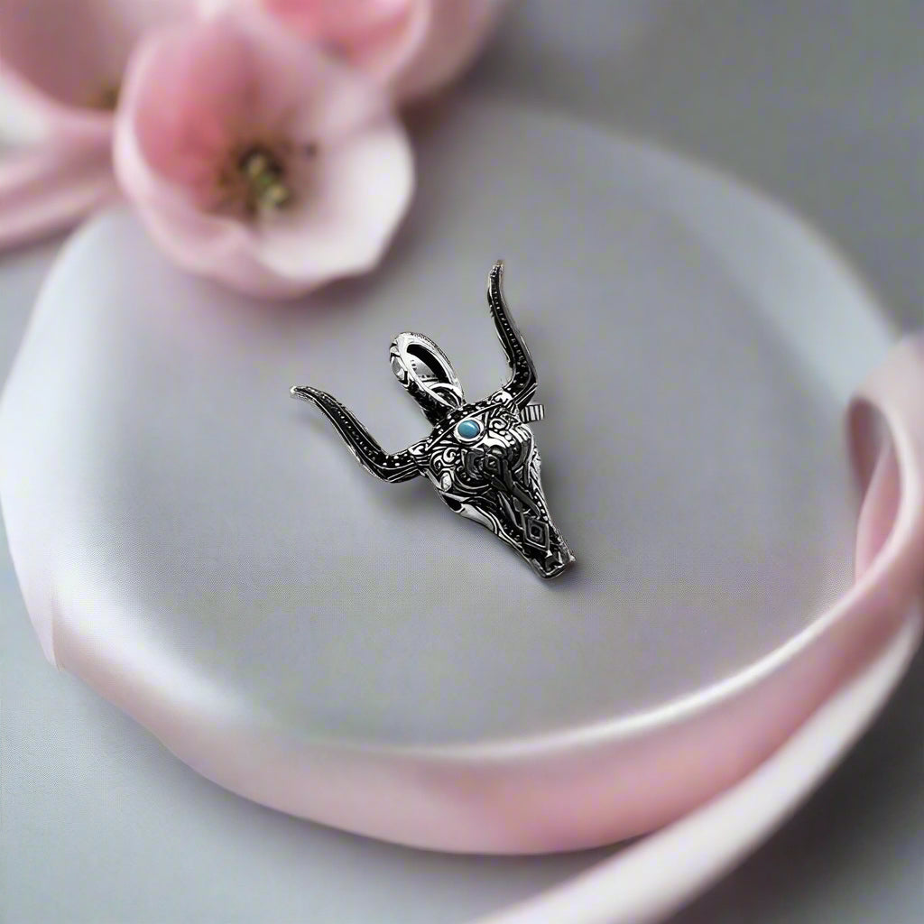 Gothic Bull Head Ethnic Pendant