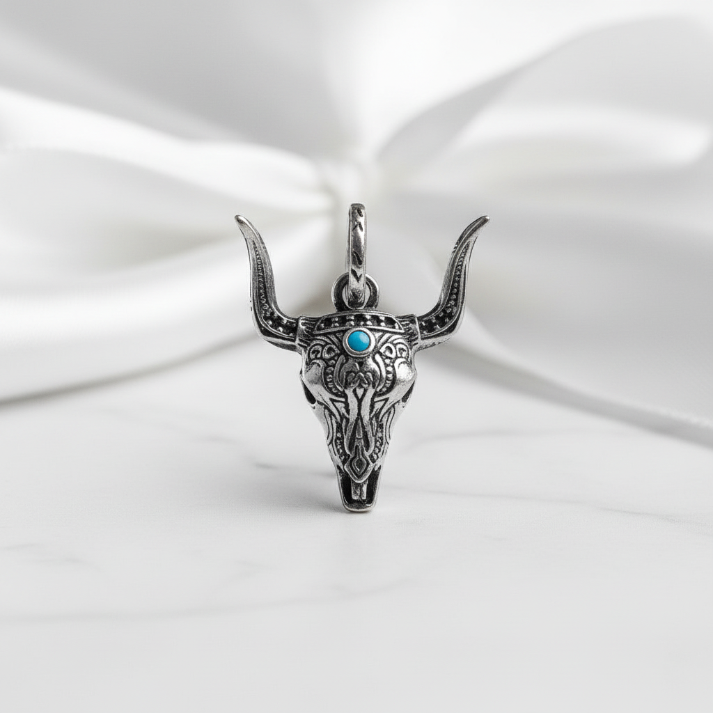Gothic Bull Head Ethnic Pendant
