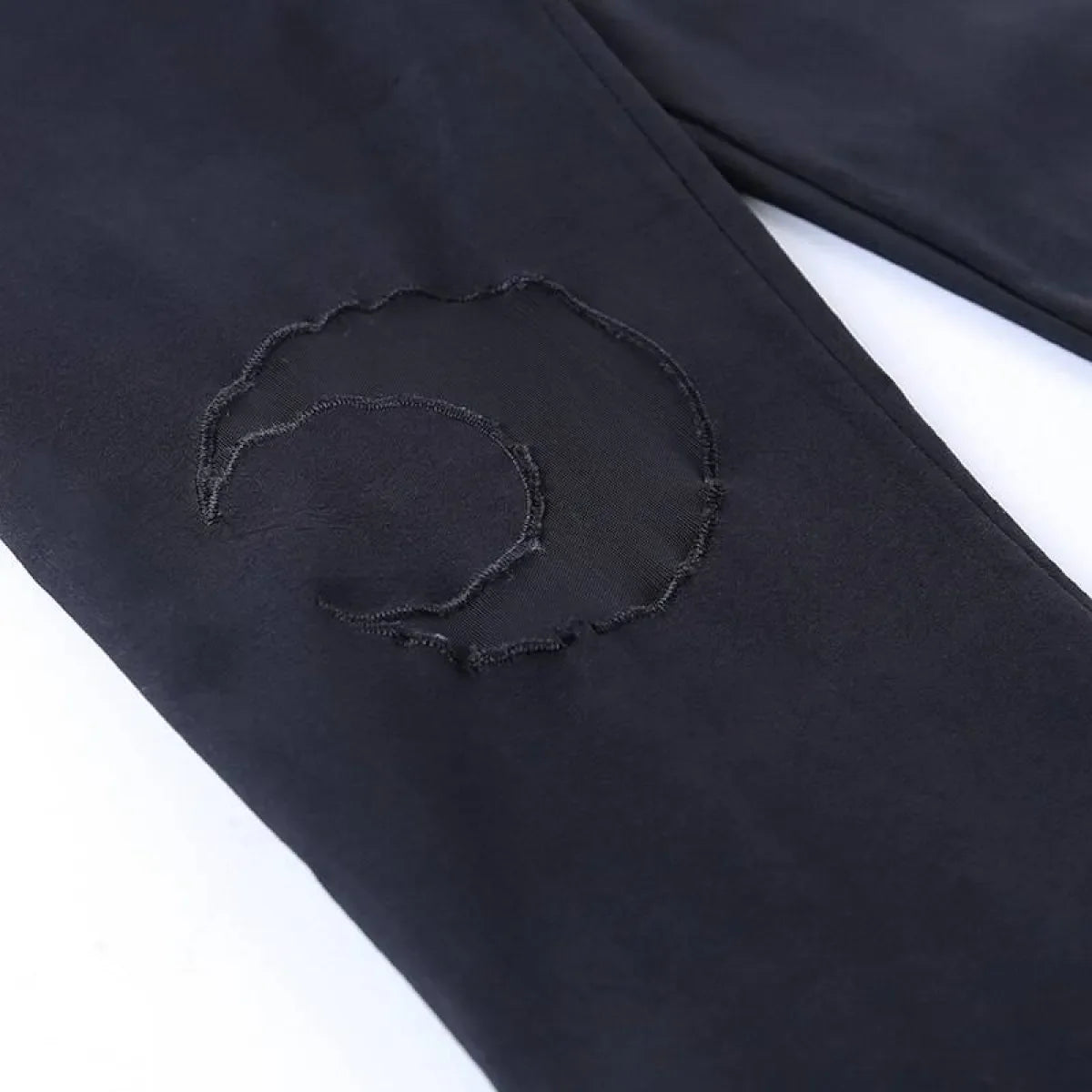 Gothic Crescent Moon Cutout Pants