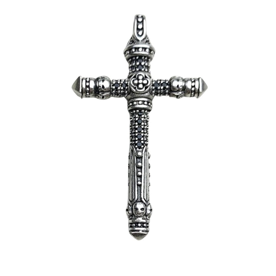 Gothic Cross with Diamond Option Sword Pendant