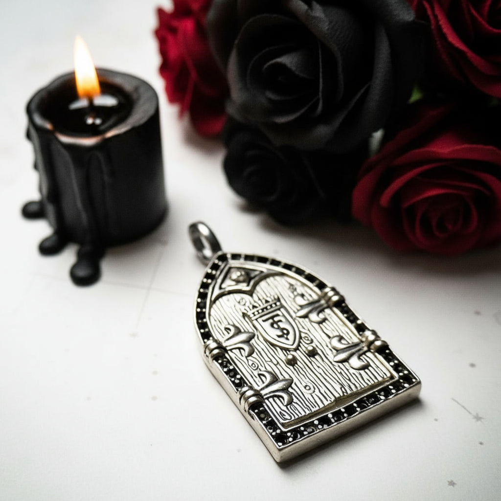 Gothic European Option Sword & Knight Skull with Crown Pendants