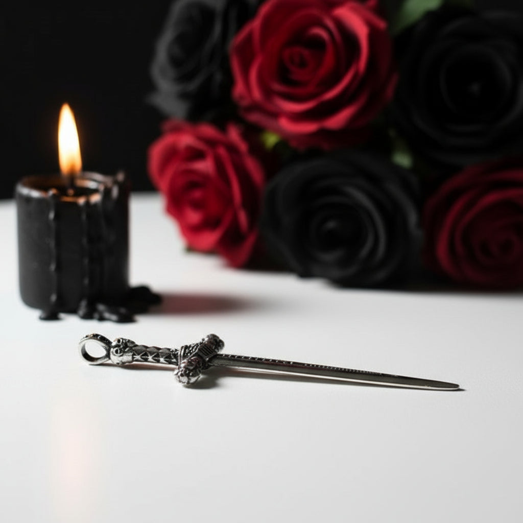 Gothic European Option Sword & Knight Skull with Crown Pendants