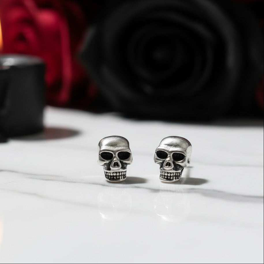 Gothic Skull Stud Earrings