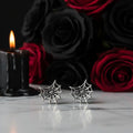 Gothic Option Retro Spider Web Stud Earrings