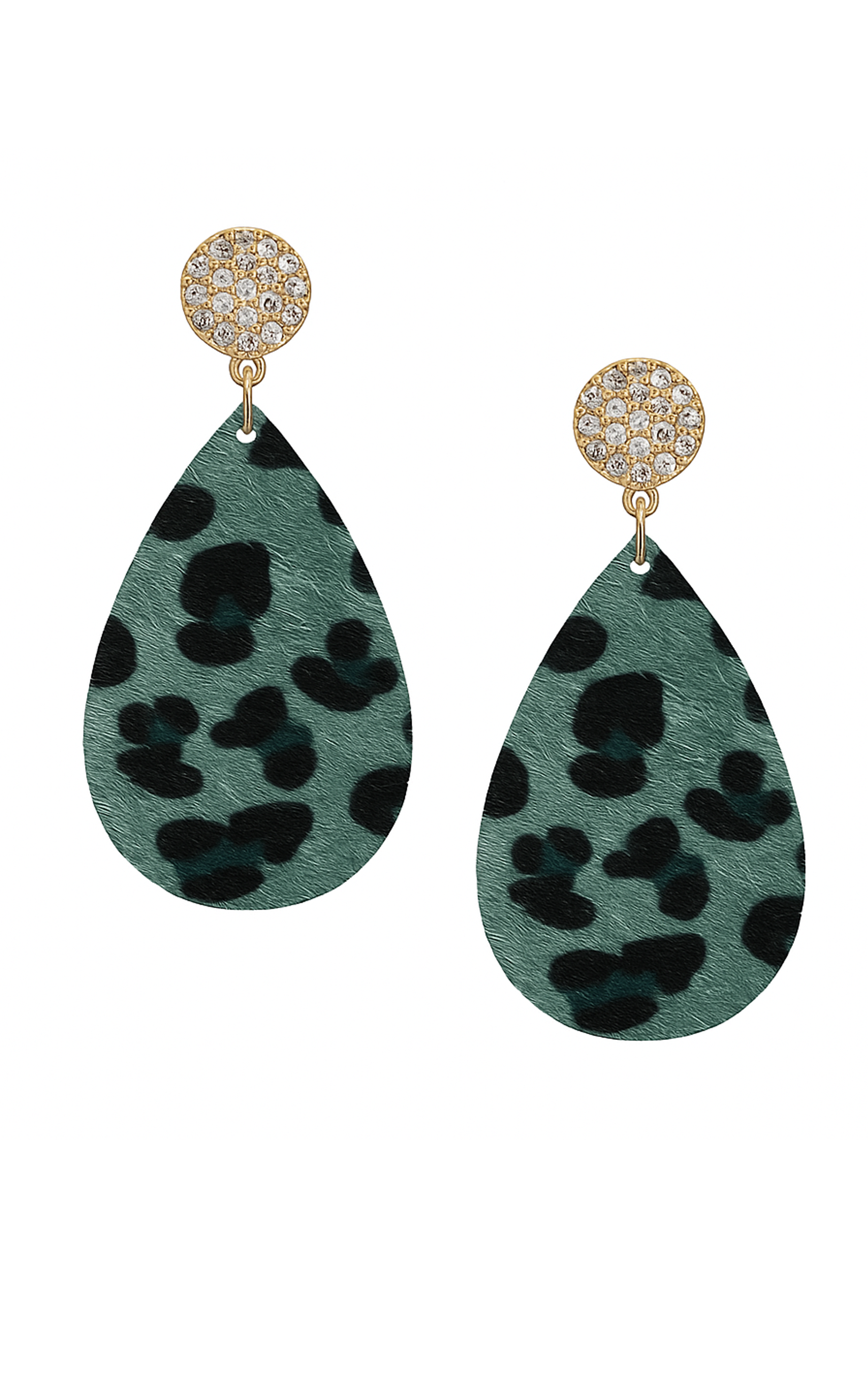Earring: Textured Leopard Teardrop Earrings