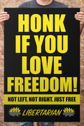 Honk If You Love Freedom - Profits for Protests Adult Sign (24" x 36")