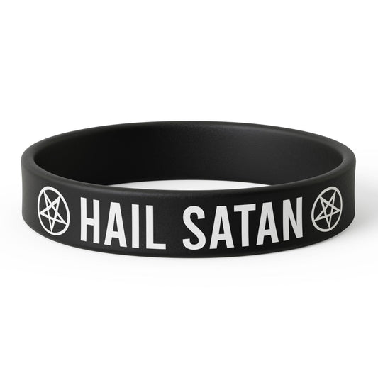Hail Satan Silicone Wristband