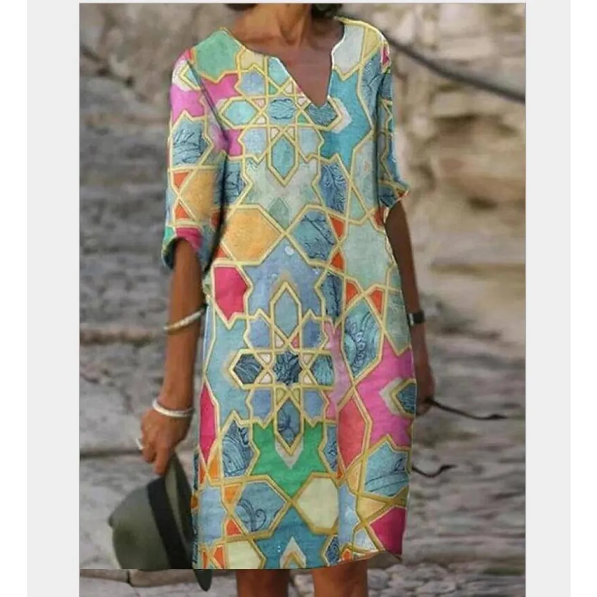 Half-Sleeved Summer Dress