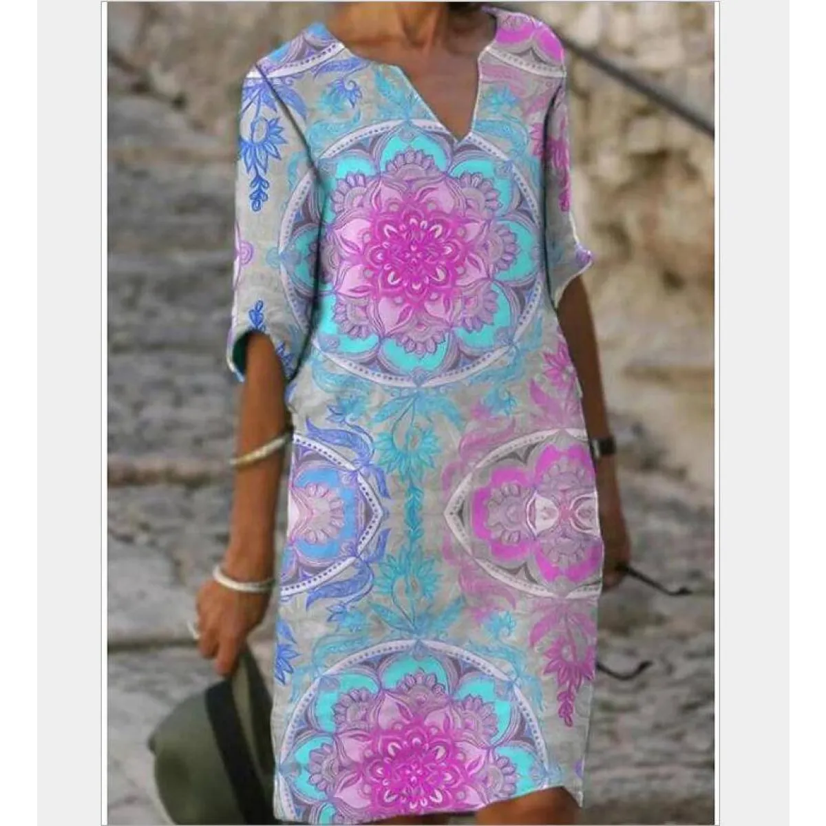 Half-Sleeved Summer Dress