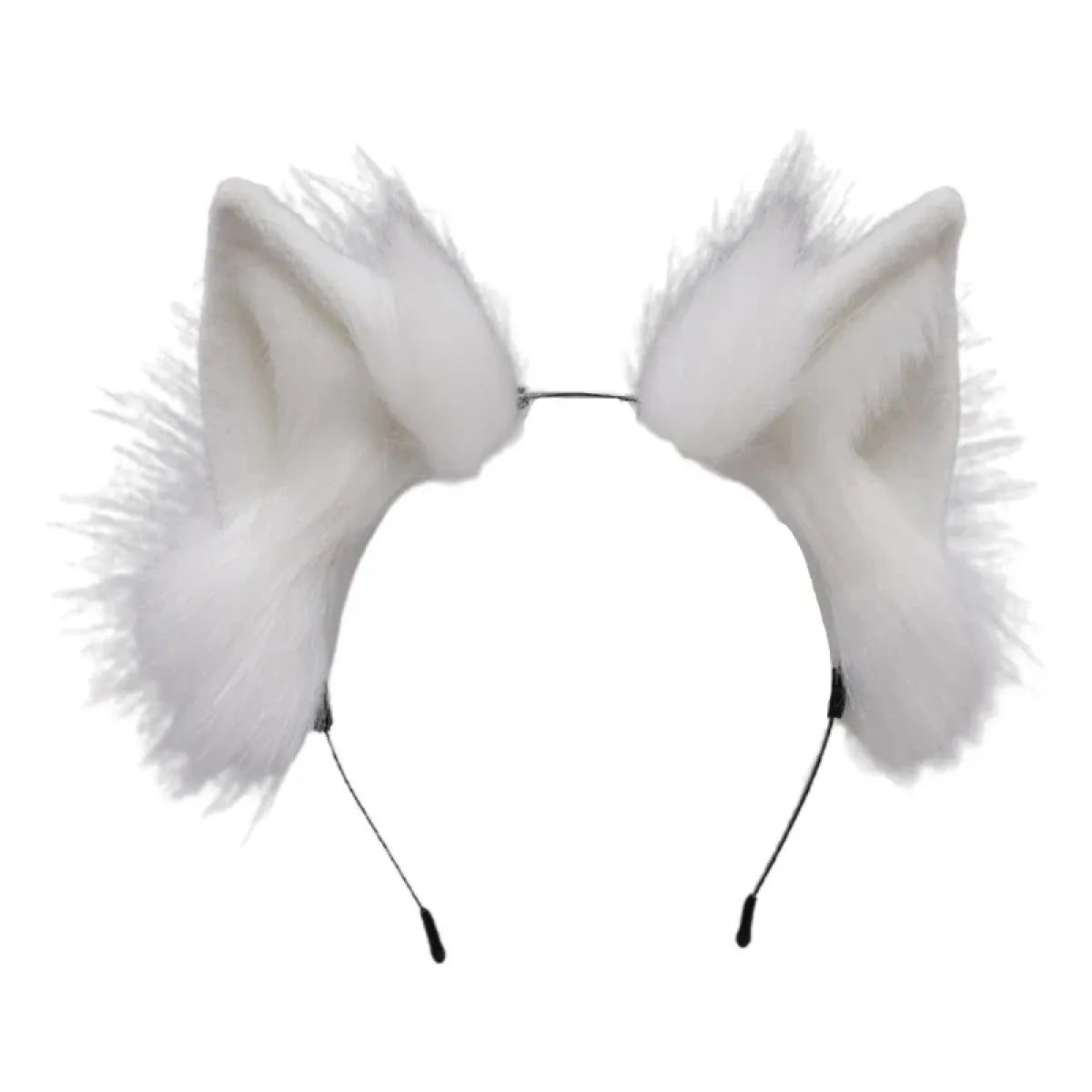 Handmade Cat Faux Fur Ears Headband - Fluffy Plush Animal Hair Hoop