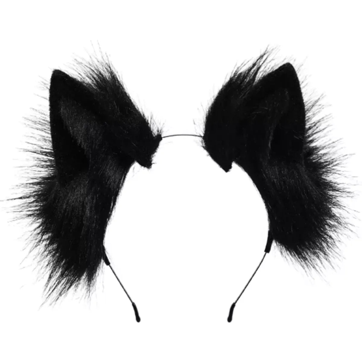 Handmade Cat Faux Fur Ears Headband - Fluffy Plush Animal Hair Hoop