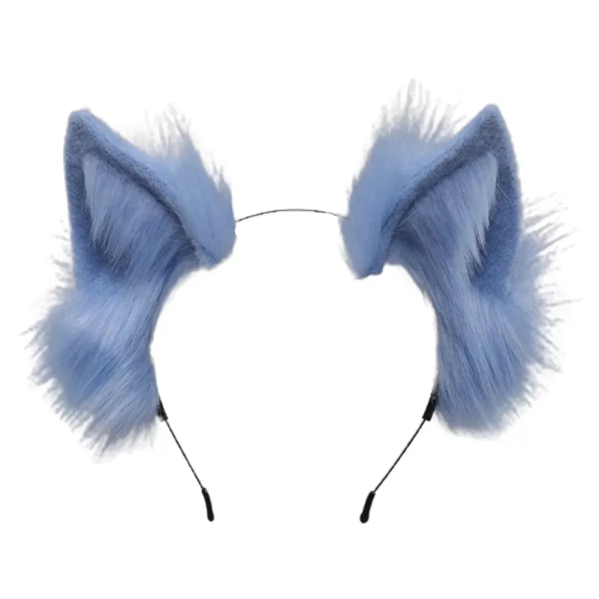 Handmade Cat Faux Fur Ears Headband - Fluffy Plush Animal Hair Hoop