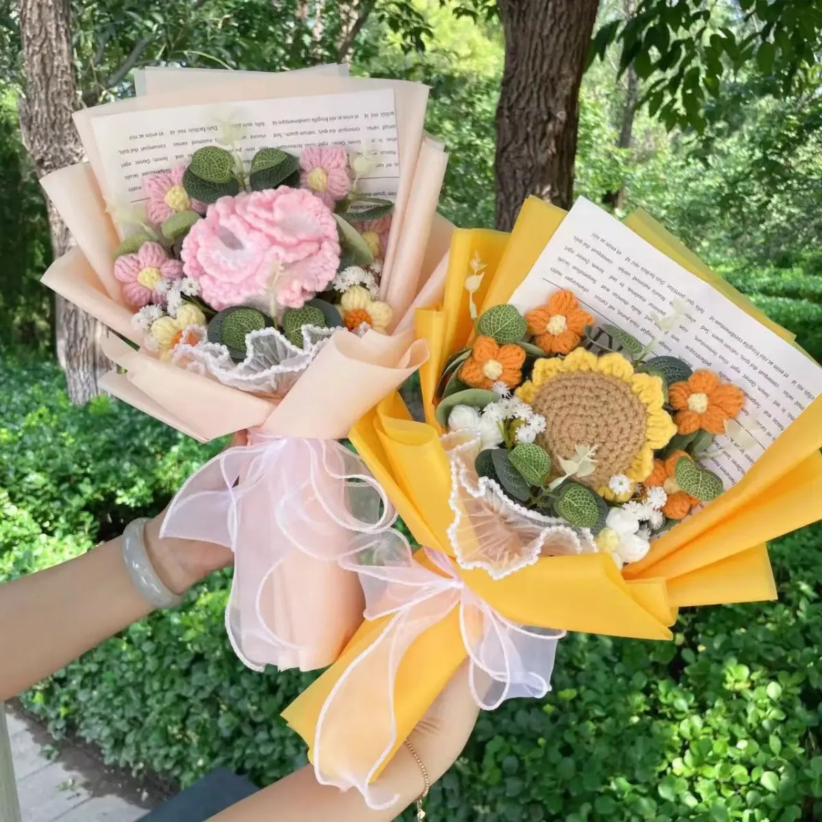 Handmade Crochet Flower Bouquet – Gift for Weddings & Graduations