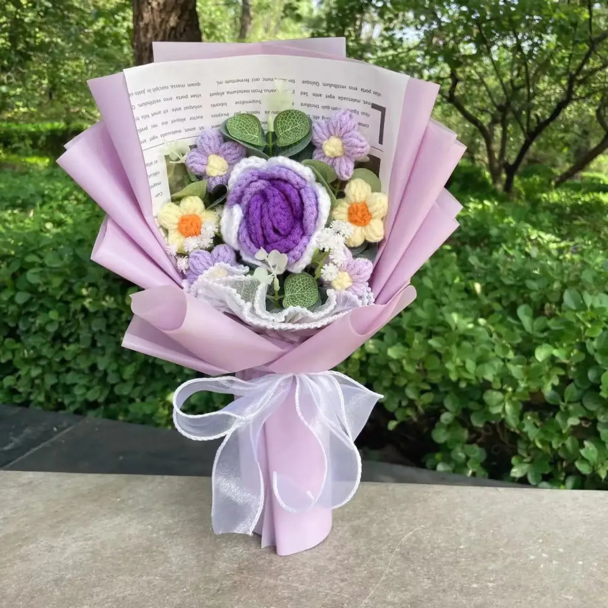 Handmade Crochet Flower Bouquet – Gift for Weddings & Graduations