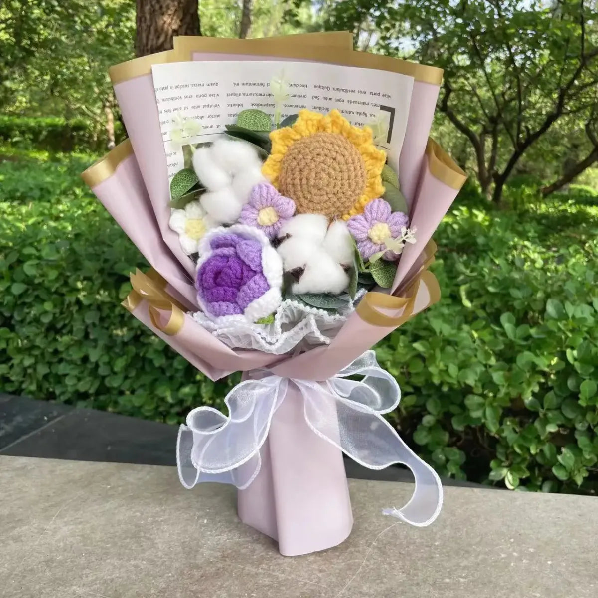 Handmade Crochet Flower Bouquet – Gift for Weddings & Graduations