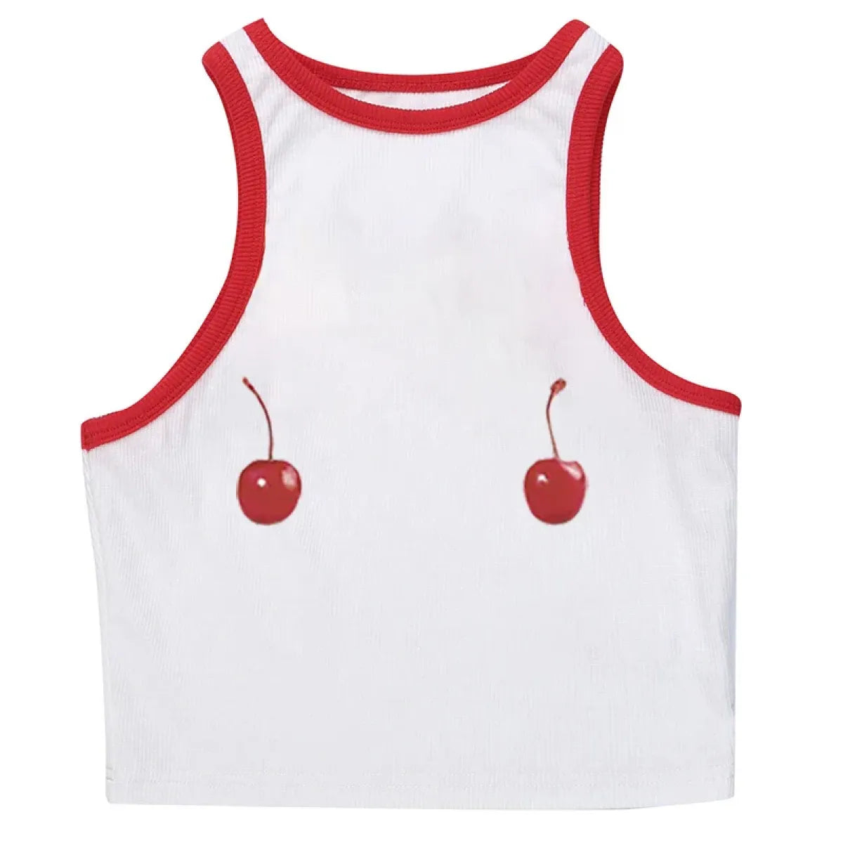 Harajuku Cherry Tee - Sleeveless Streetwear Crop