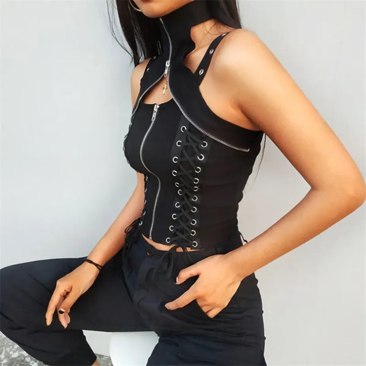 Harajuku Punk Grunge Halter Corset