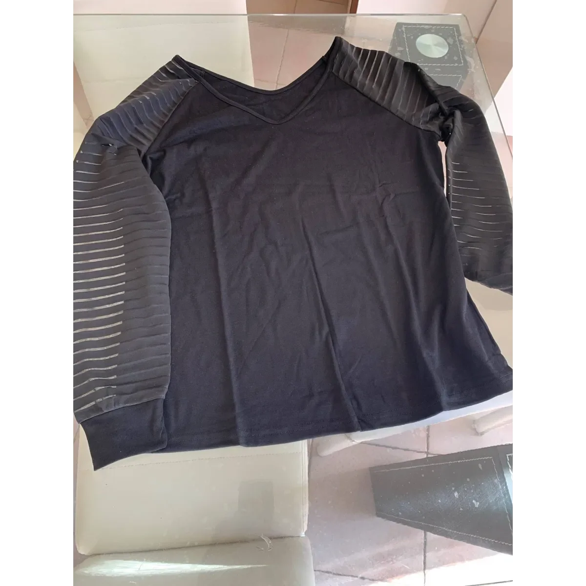 Harajuku Style Mesh Sleeve Shirt