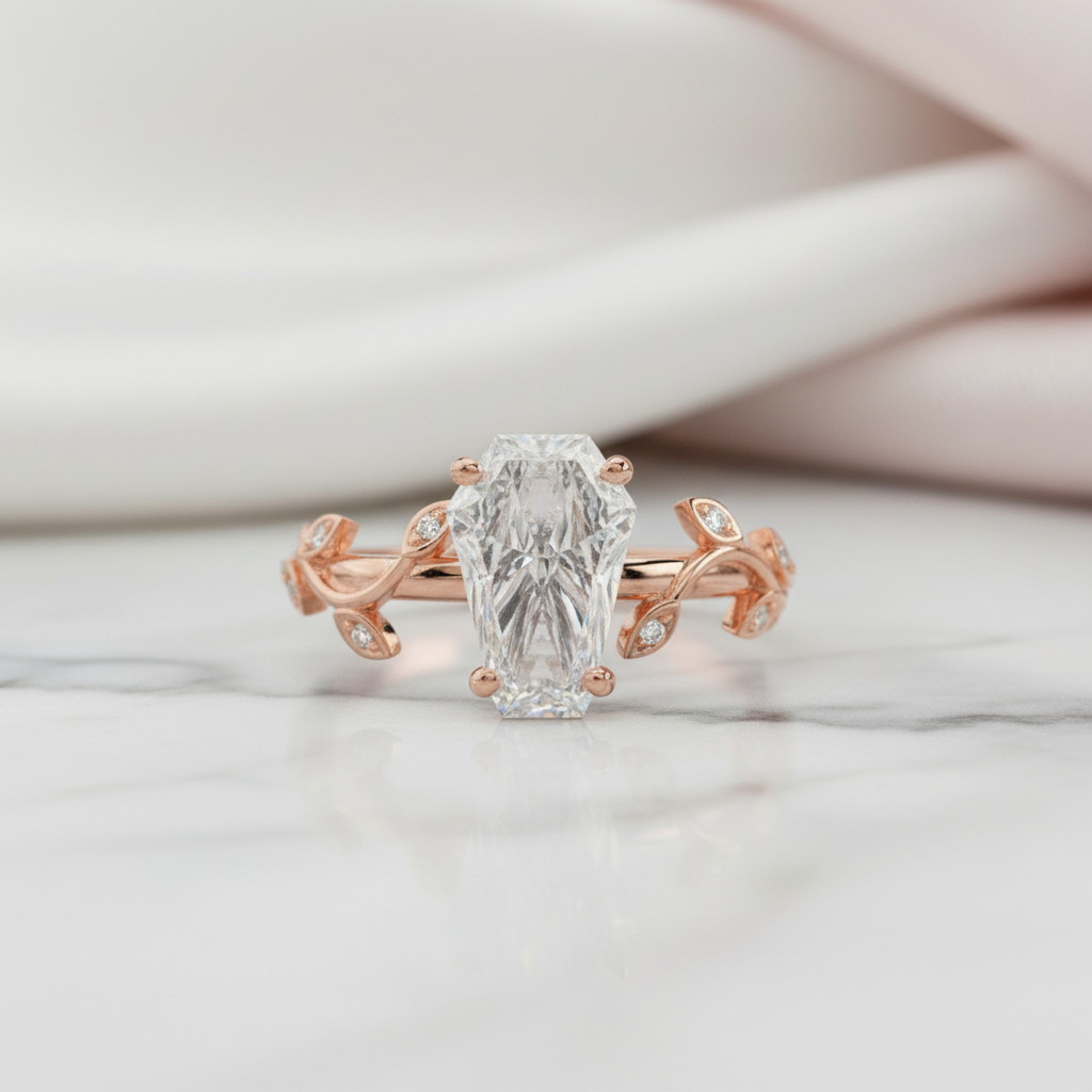 Hell and Back Ring - Limited Coffin Cut Diamond Option Engagement Ring