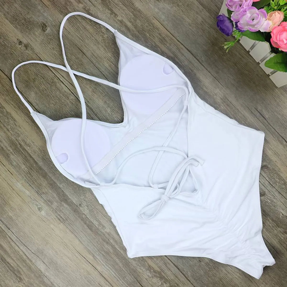 High Cut Backless Swimsuit