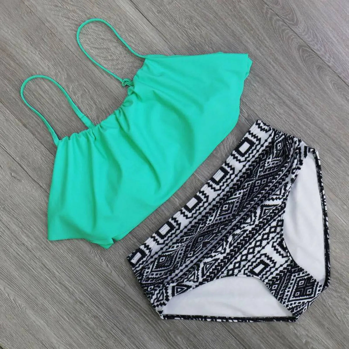 High Waist Halter Bikini Set