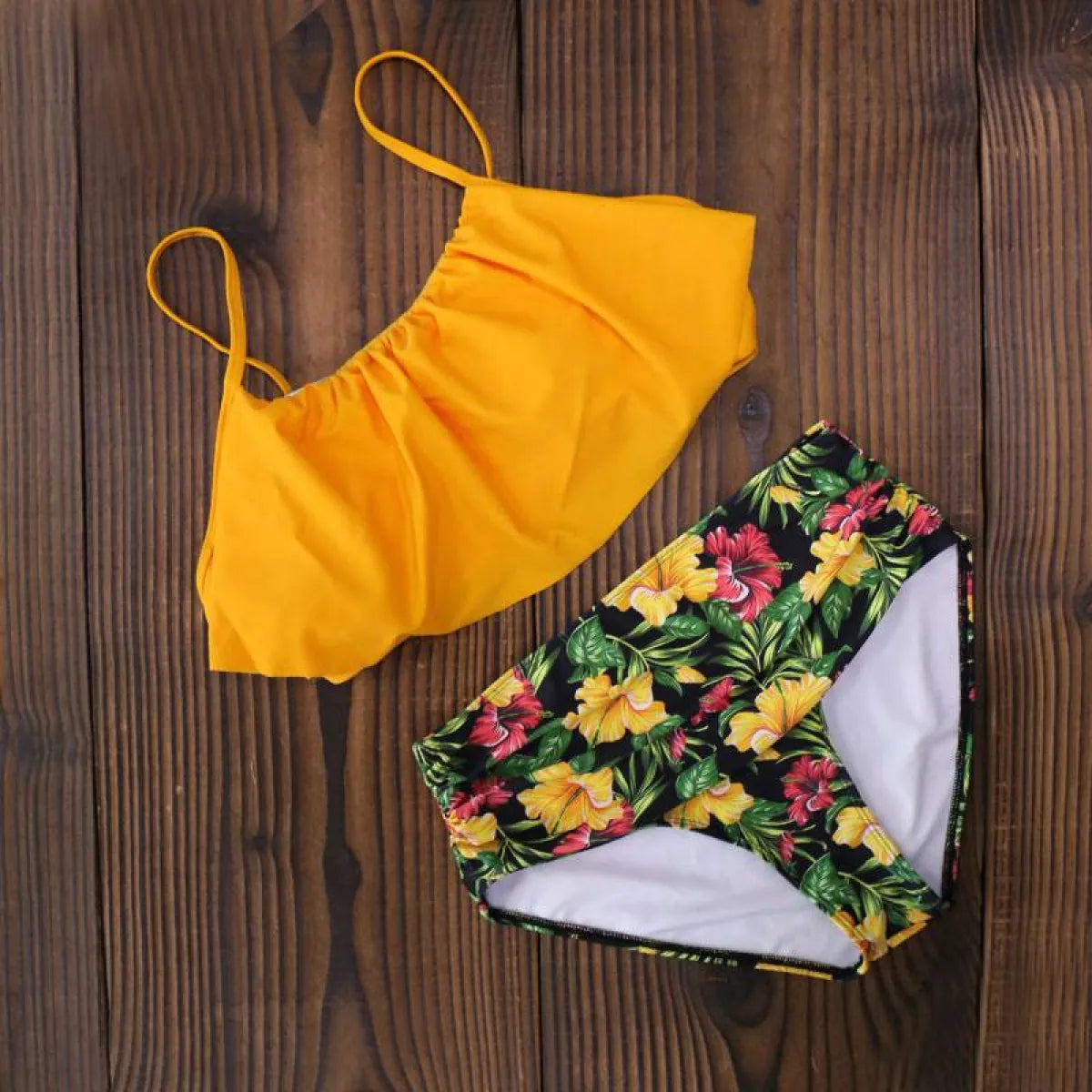 High Waist Halter Bikini Set