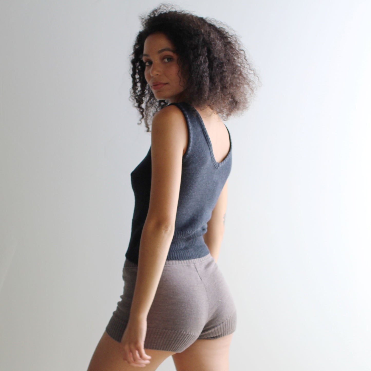 Merino Wool Sweater Knit Tank Top