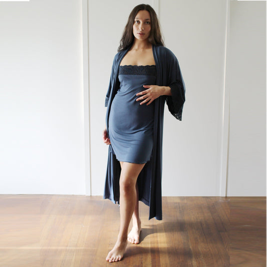 Bamboo Slip with lace trim