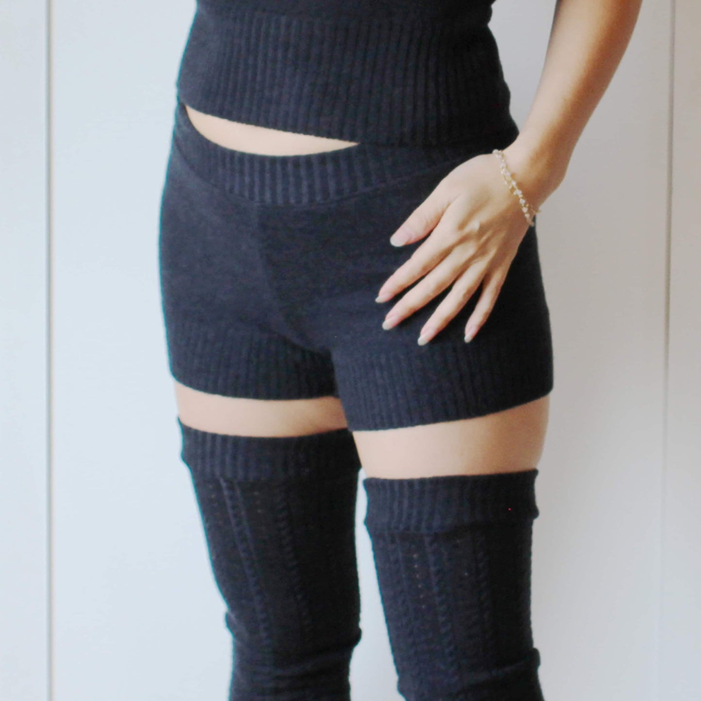 Merino Wool Sweater Loungewear Shorts