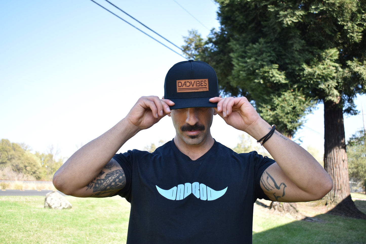 Limited DadBod Mustache Shirt (Black)