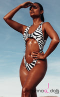 Verona: High Cut Monokini in Zebra