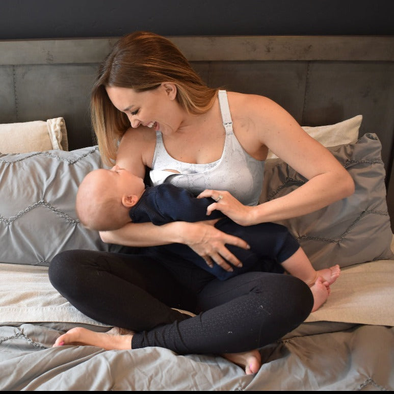 Ultra Comfort Active Nursing Bra in White Python — thoughtful Mother’s Day gift for new moms by MWBW