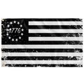Betsy Ross Single Sided Flag Black 1776 Distressed wall art 36" x 60"
