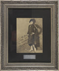 Rare 1927 Suzanne Lenglen Signed Photograph – Wimbledon Champion, French Open Legend, BAS LOA
