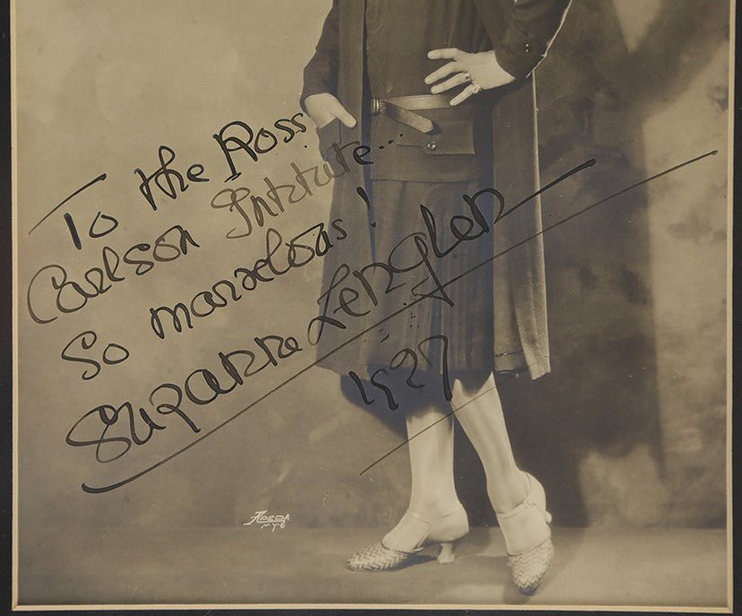 Rare 1927 Suzanne Lenglen Signed Photograph – Wimbledon Champion, French Open Legend, BAS LOA