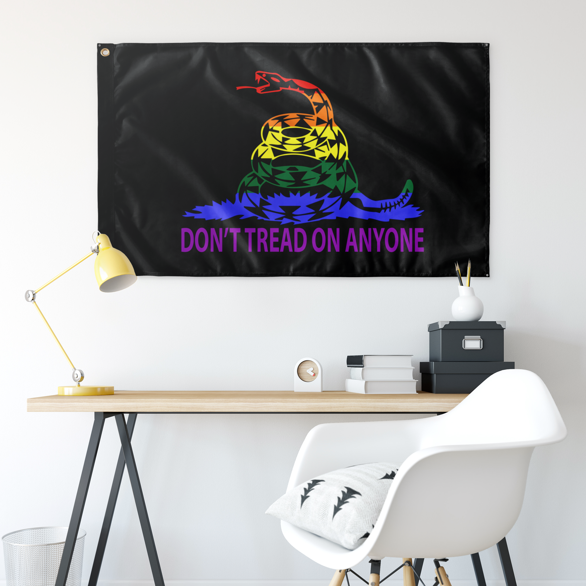 Don't Tread on Anyone Single Sided LGBT Flag 2