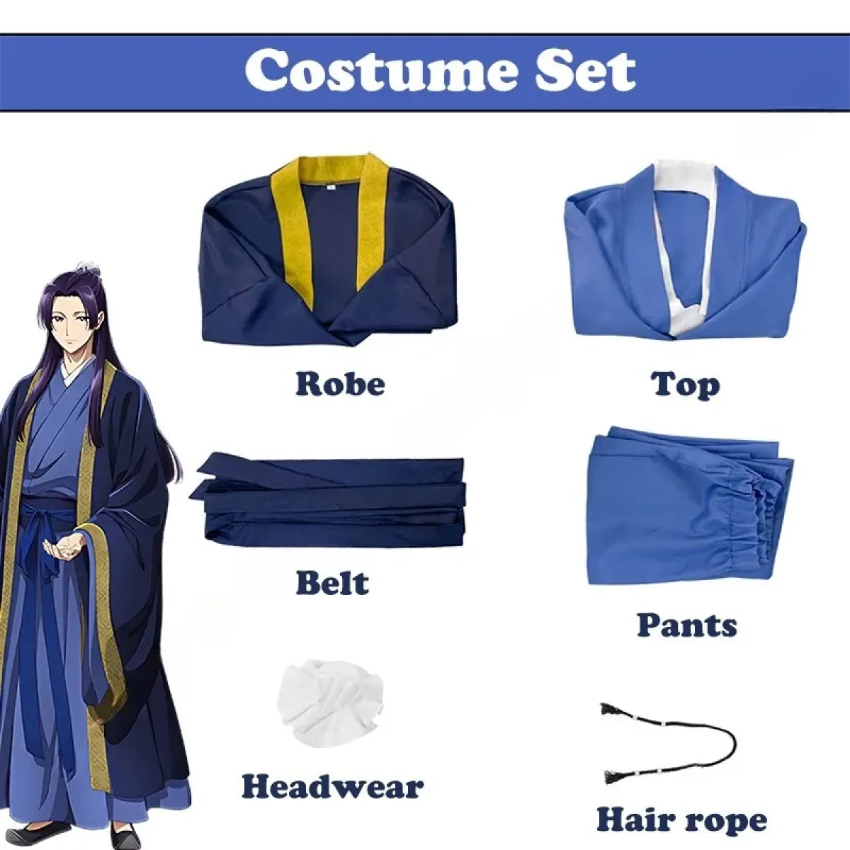 Jinshi Cosplay Costume – Kusuriya no Hitorigoto Outfit with Wig