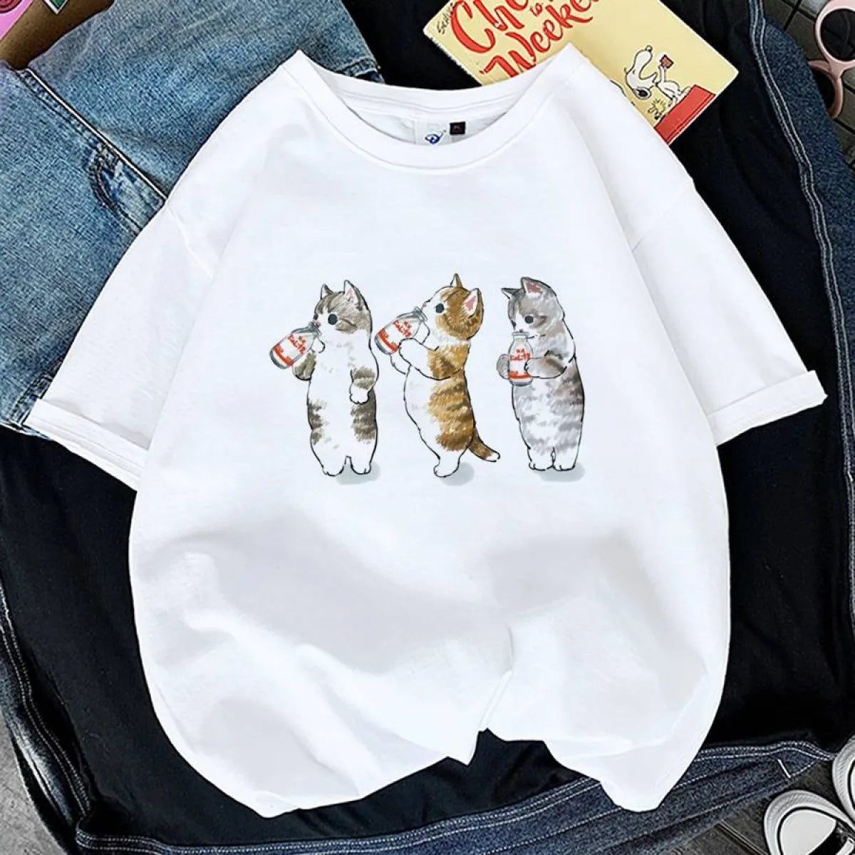 Kawaii Cat Graphic Tees