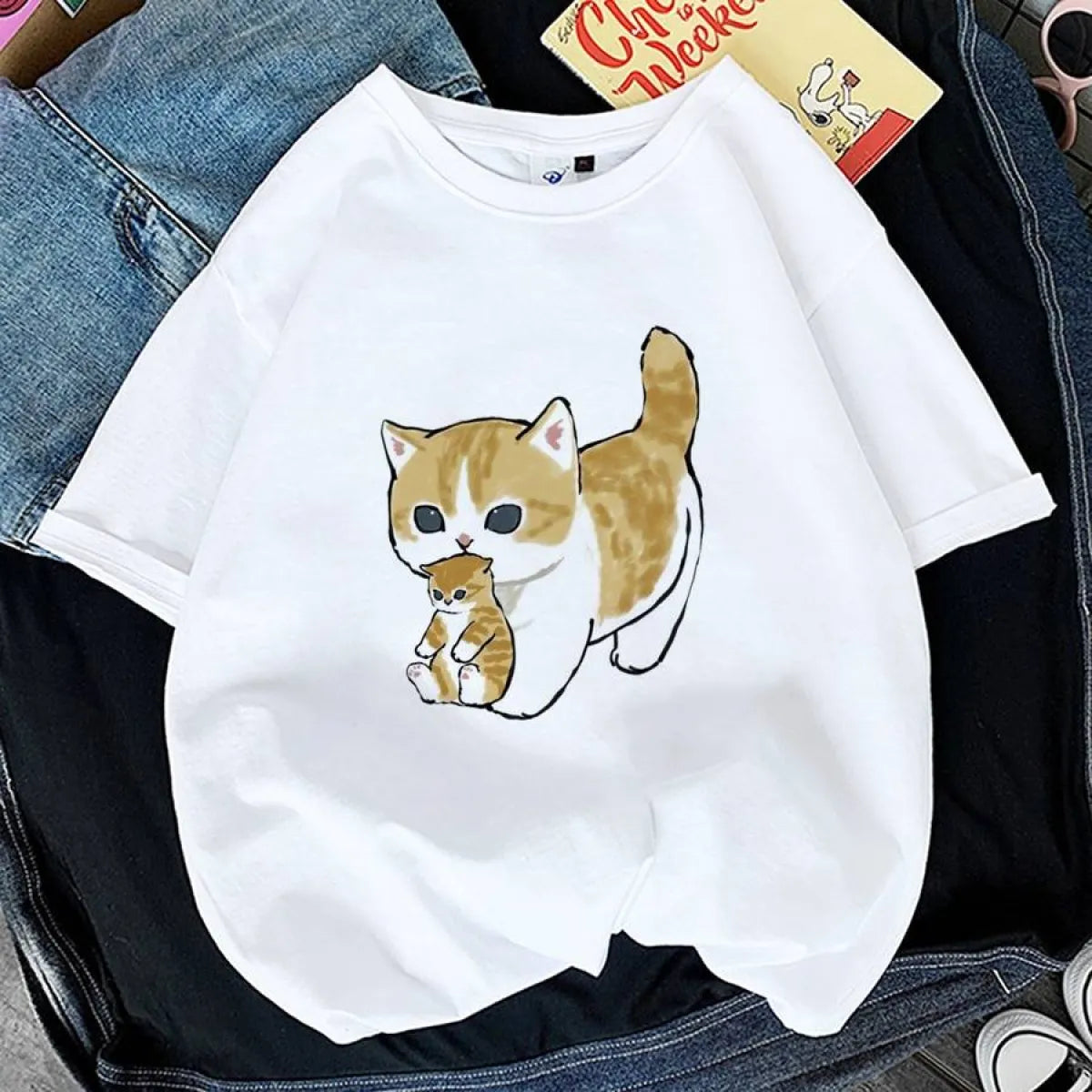 Kawaii Cat Graphic Tees