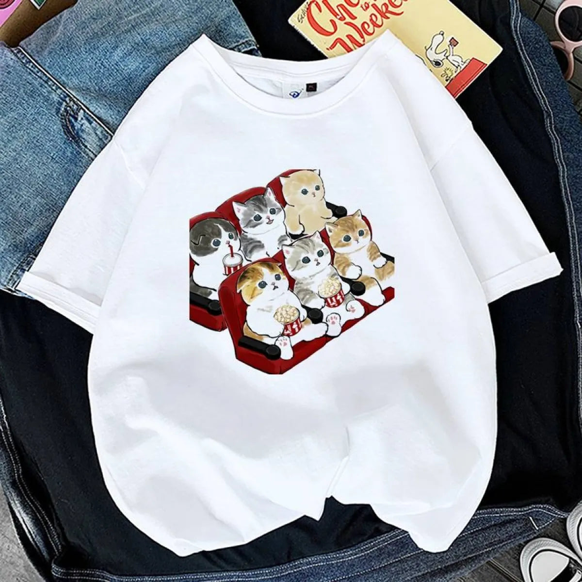 Kawaii Cat Graphic Tees