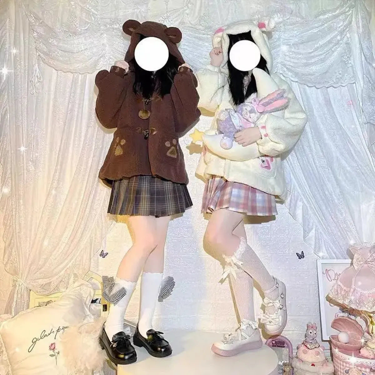 Kawaii Harajuku Style Cat Paw Winter Coat