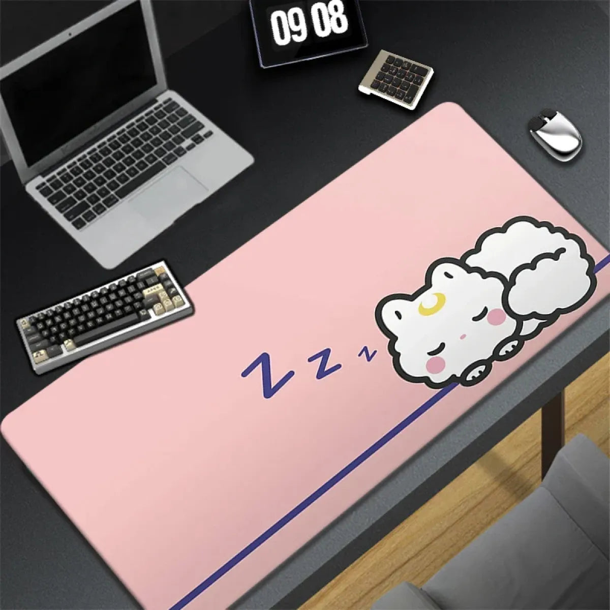 Kawaii Office Desk Mat - Adorned with Cute Cat Designs