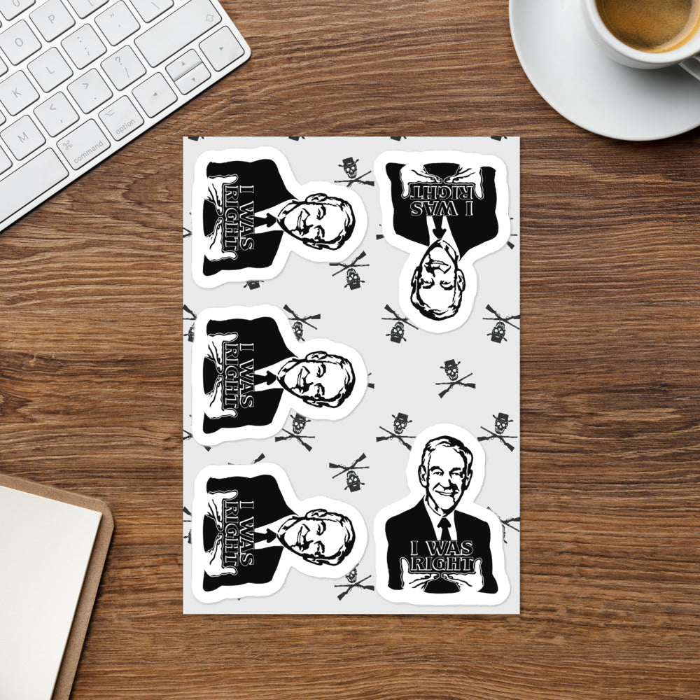 Ron Paul - I was right Sticker sheet
