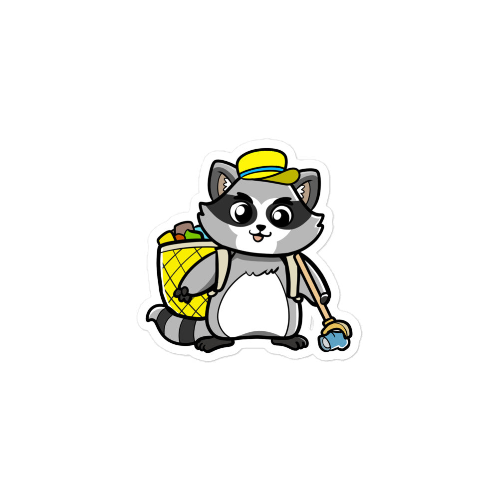 Trash Panda Cartoon Voluntary Raccoon Bubble-free stickers