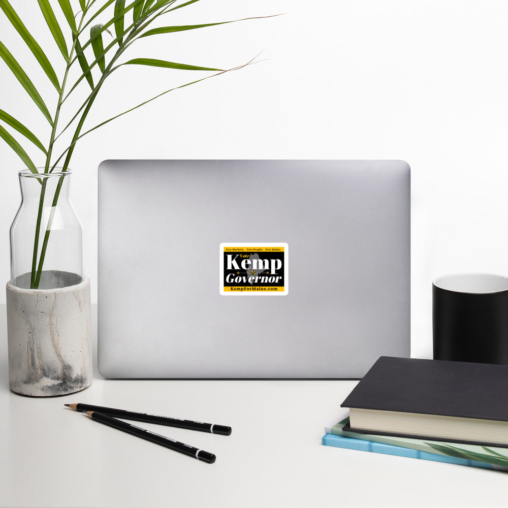 Kemp for Maine Bubble-free stickers