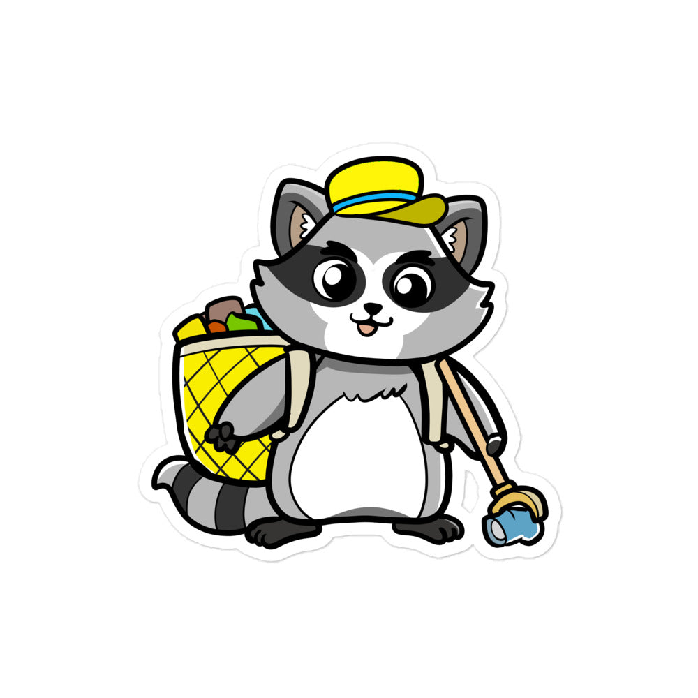 Trash Panda Cartoon Voluntary Raccoon Bubble-free stickers
