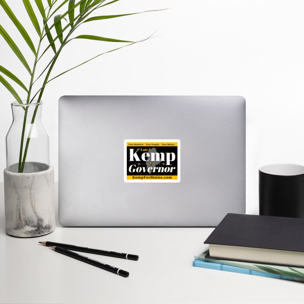 Kemp for Maine Bubble-free stickers