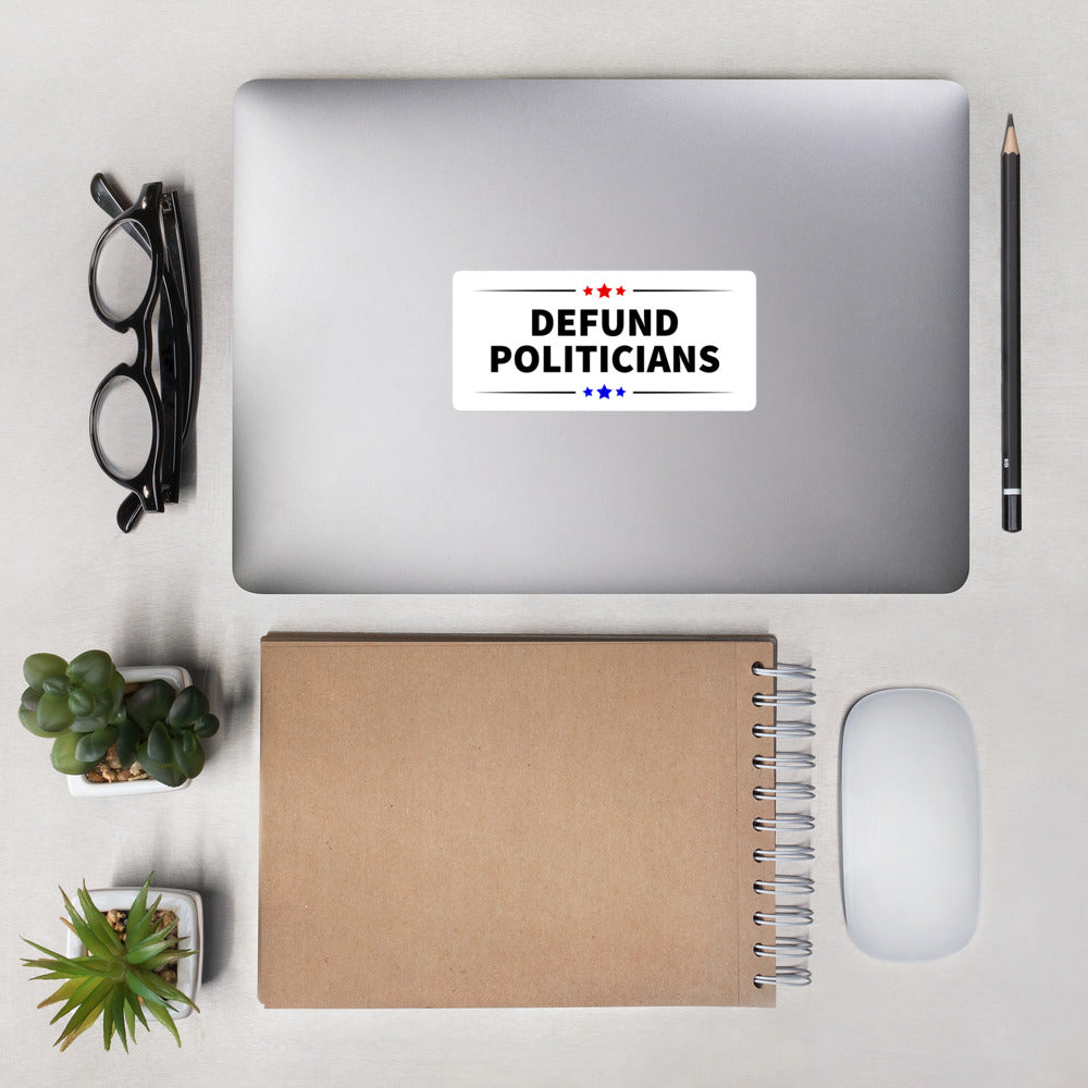 Defund Politicians (red and Blue) Bubble-free stickers