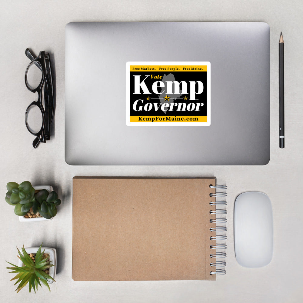 Kemp for Maine Bubble-free stickers