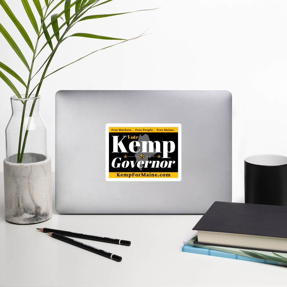 Kemp for Maine Bubble-free stickers